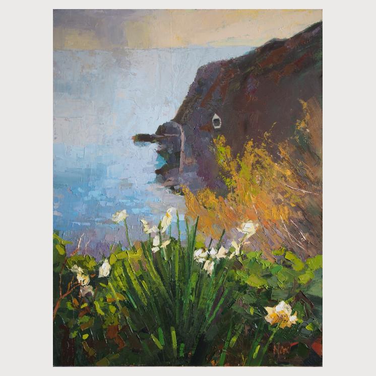 Prussia Cove with Narcissi
